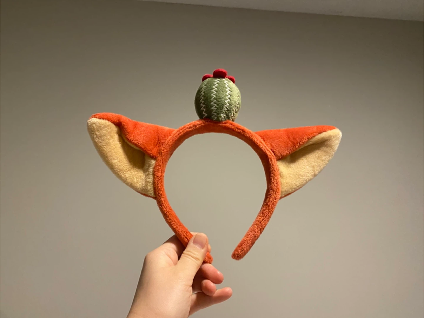Fox Ear Headband with Cactus