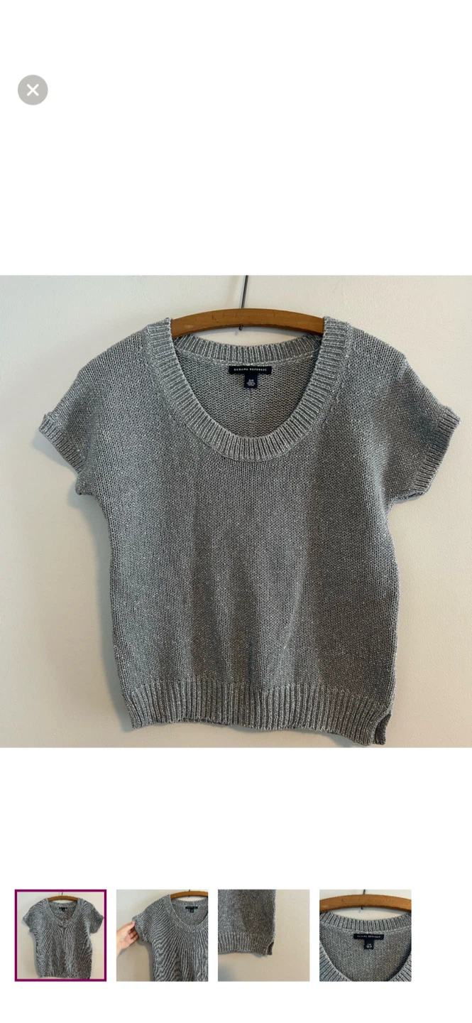 Banana Republic Grey Knit Top - Size S/P