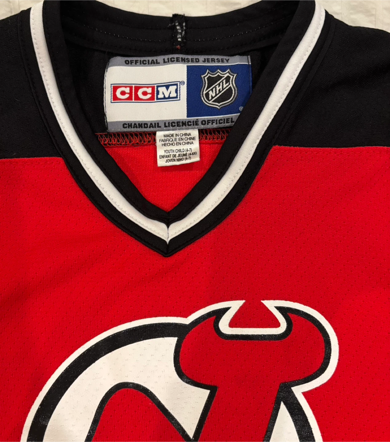 Kids CCM NHL New Jersey Devils Jersey Size 4-7 Years - Hockey - photo 2