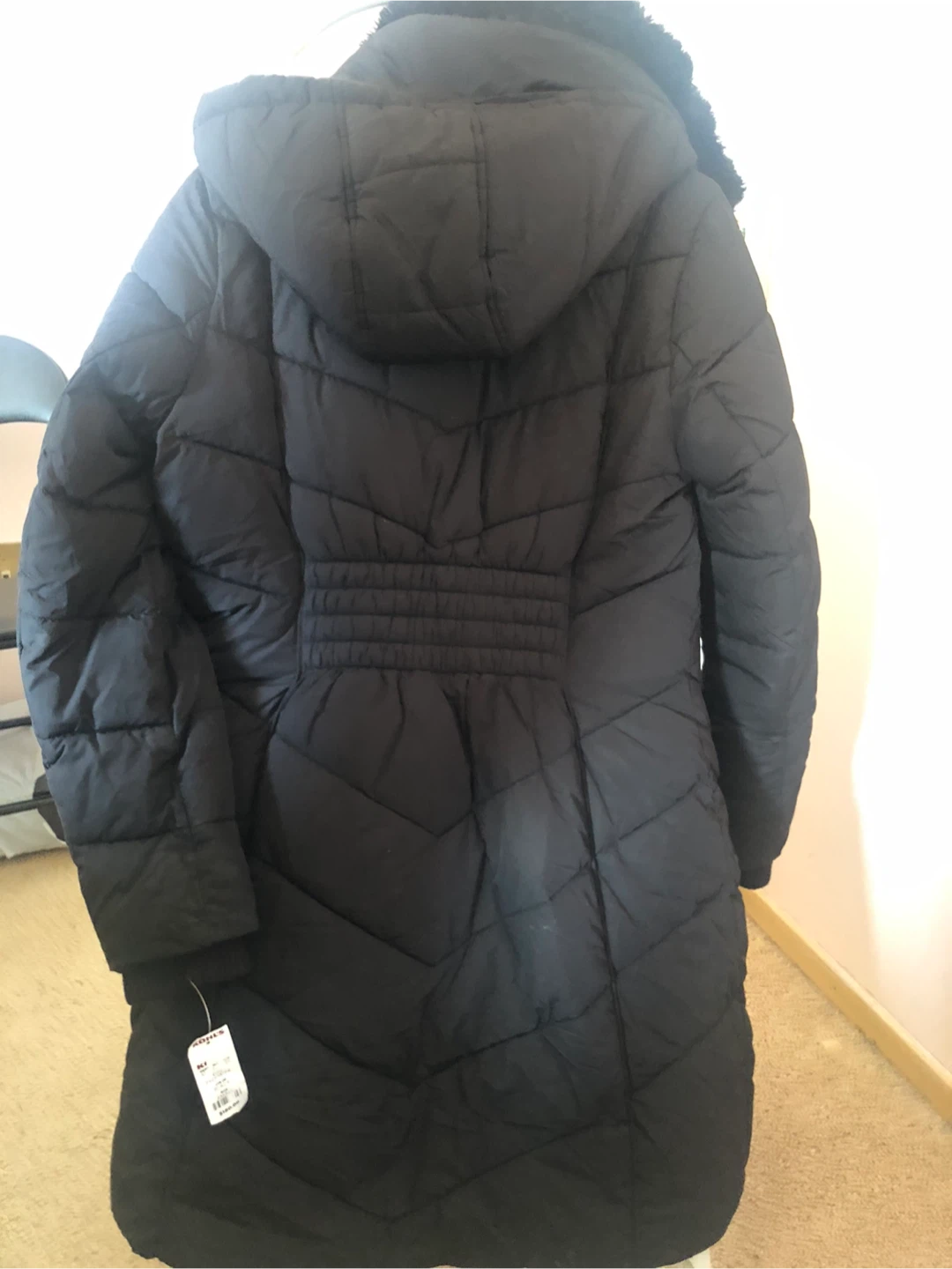 London Fog Puffer Coat with Fur Trim - Size S