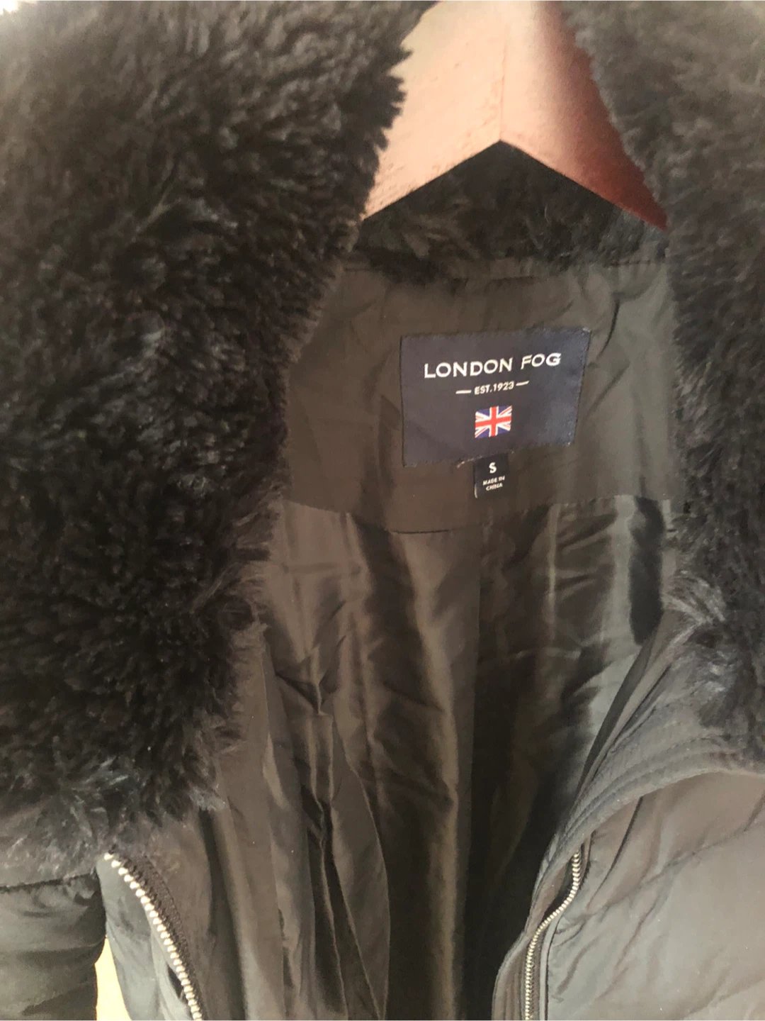 London Fog Puffer Coat with Fur Trim - Size S - photo 4