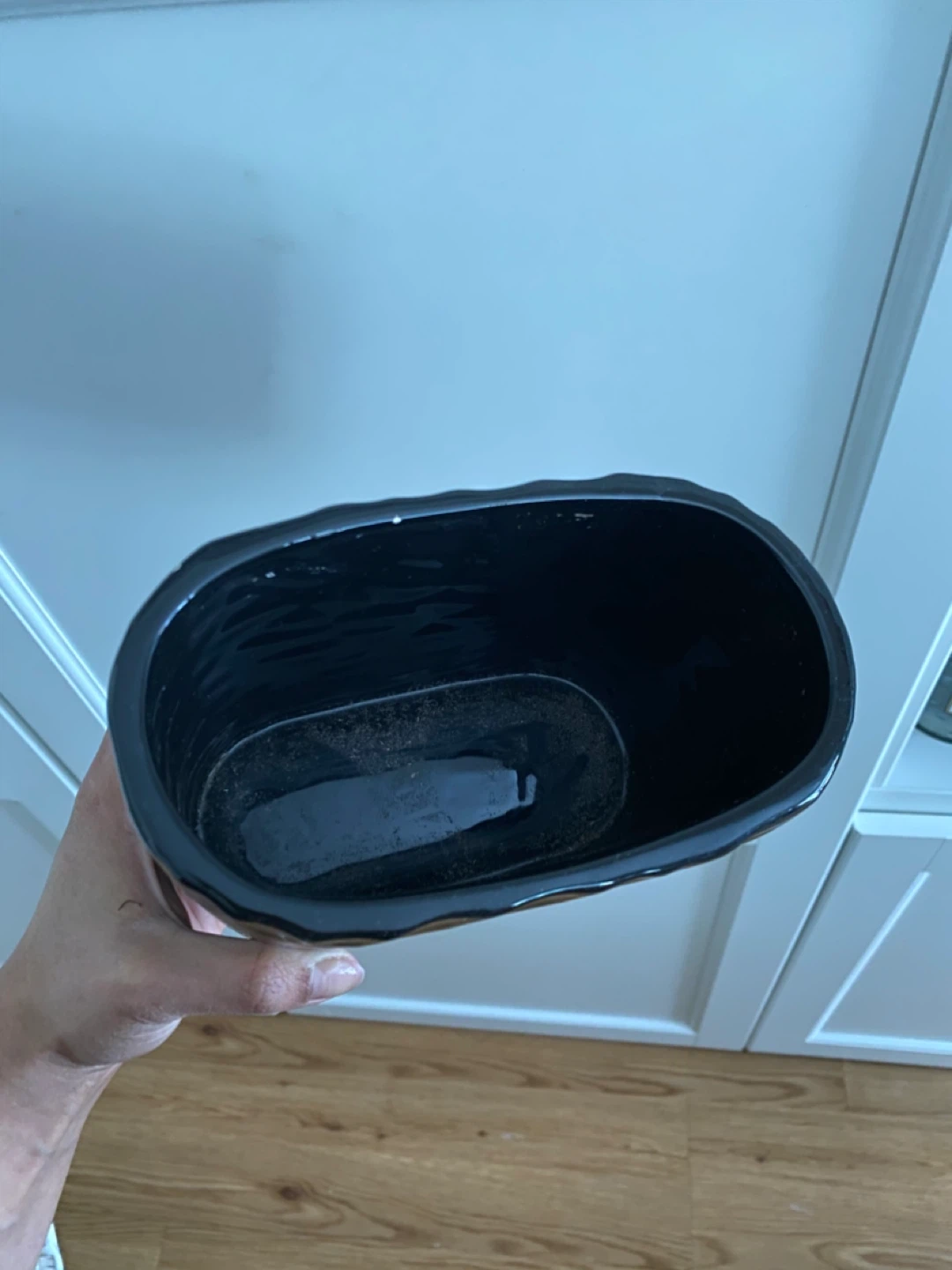 Black Textured Ceramic Plant Pot - photo 2