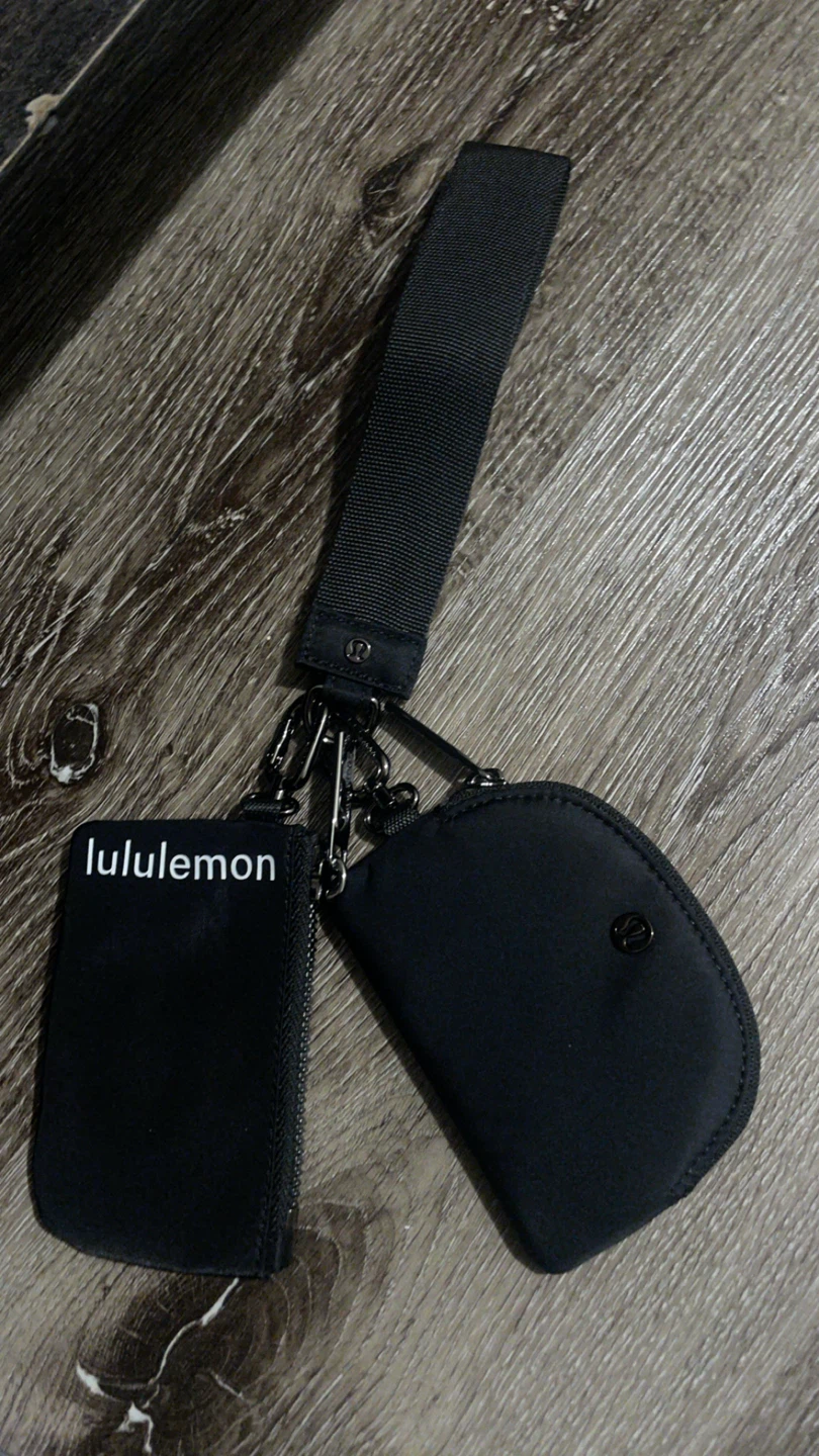 Lululemon Black Pouch Set with Strap