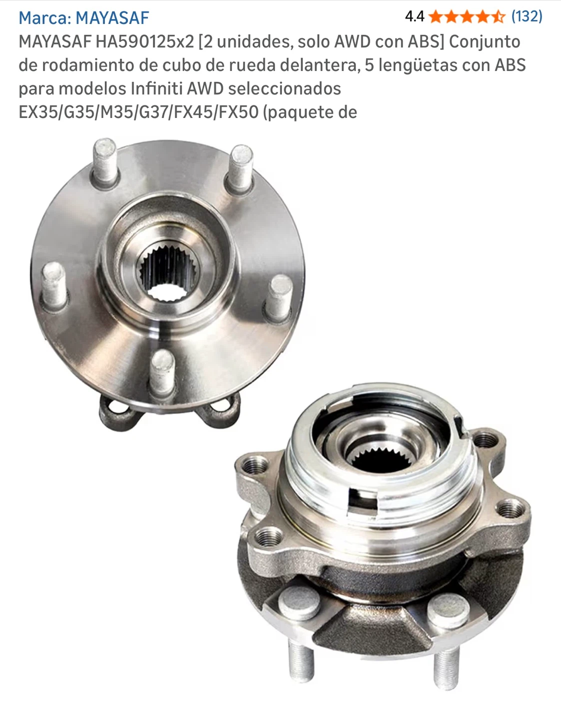 Mayasaf Wheel Hub Assembly Set - photo 3