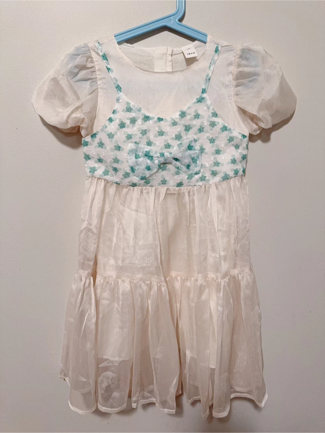 Cream Floral Print Dress Toddler size 5-6T