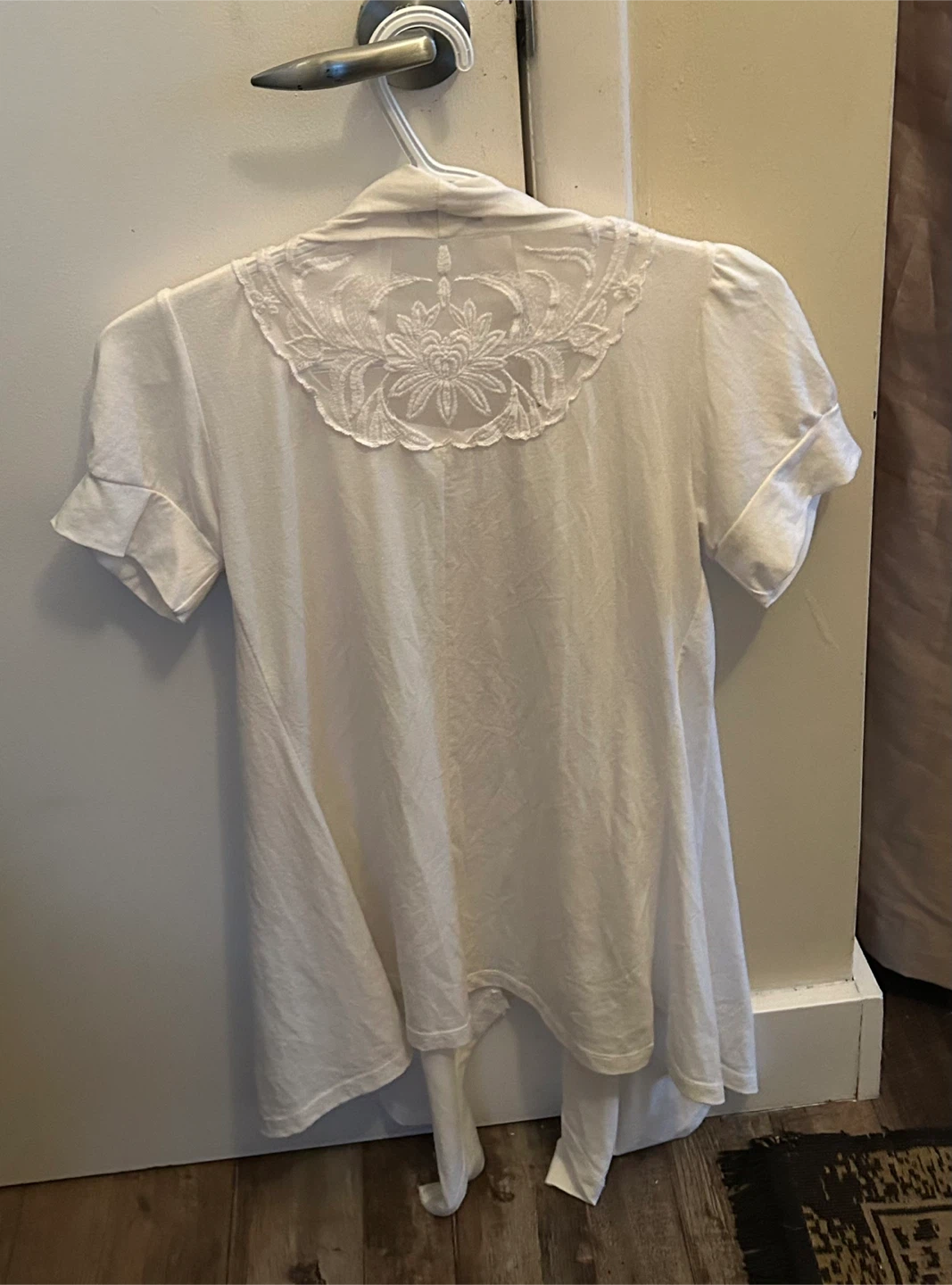 White Lace Back Cardigan - photo 2