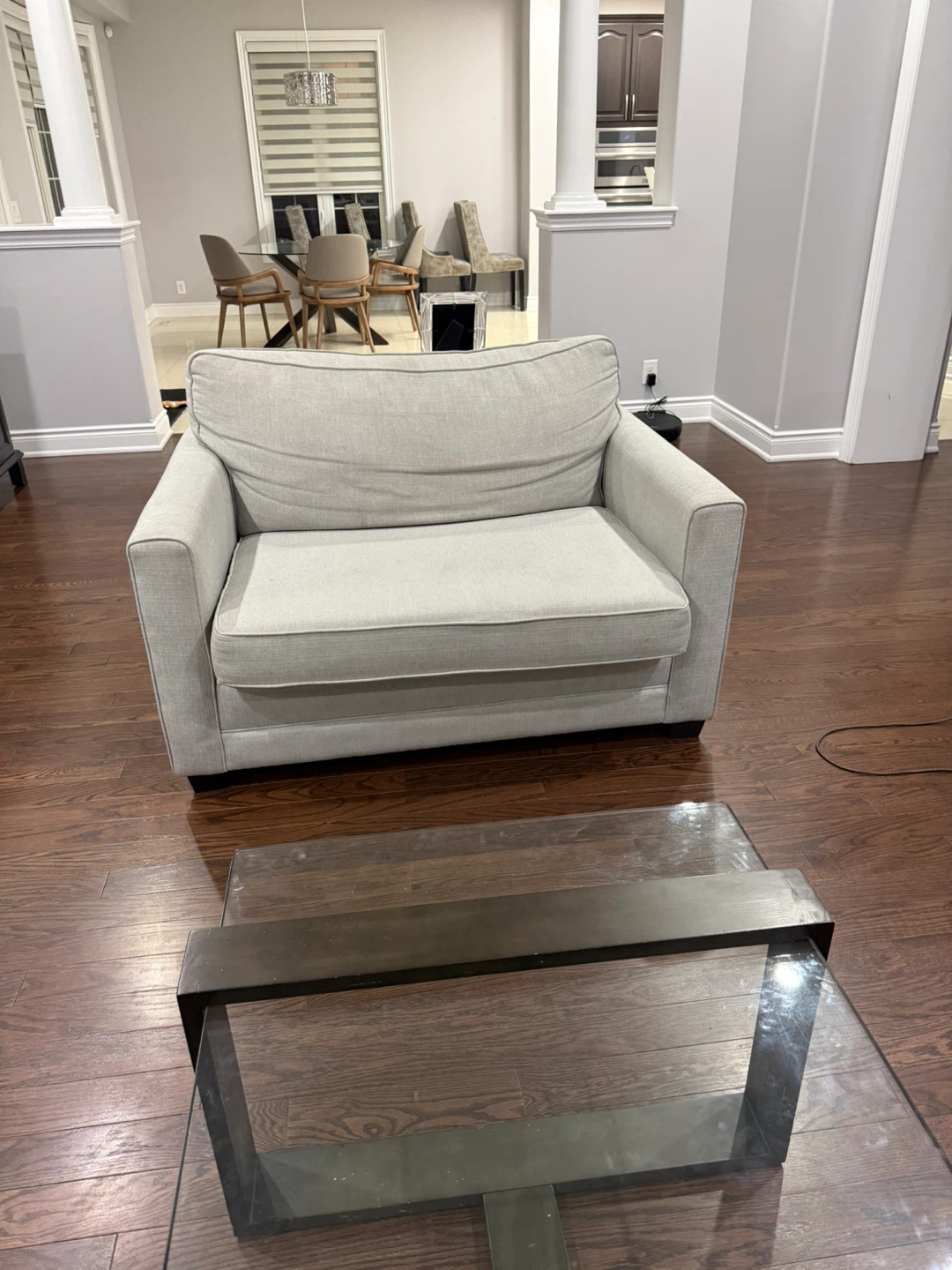 Modern Grey Loveseat Sofa – Great Condition - photo 2