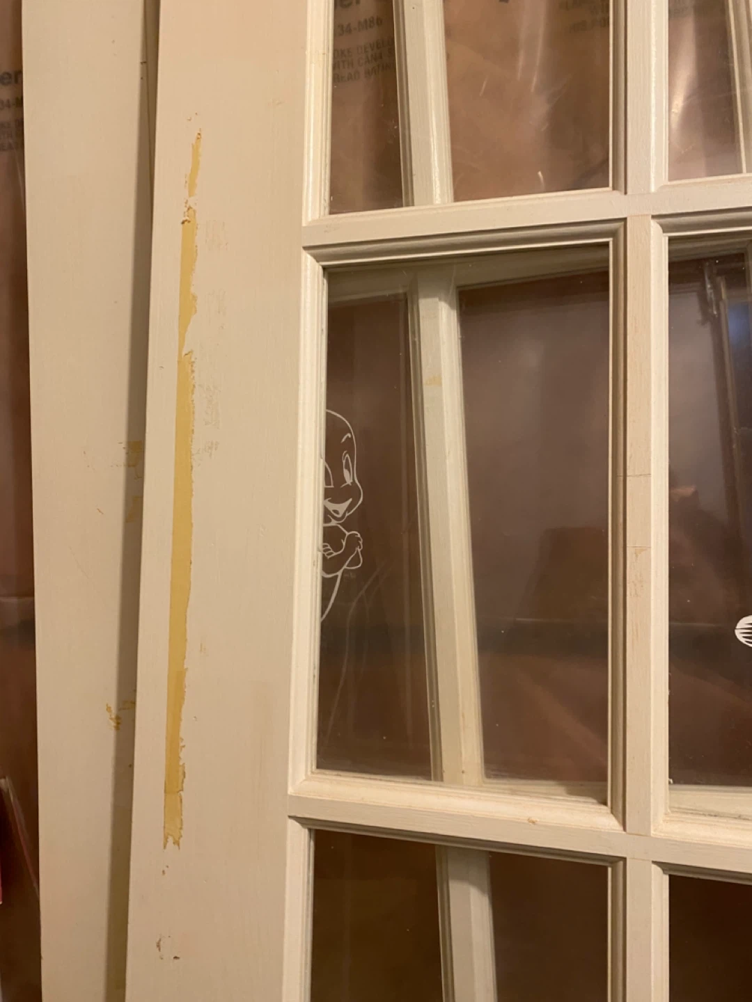 Interior Door with Cartoon Decals