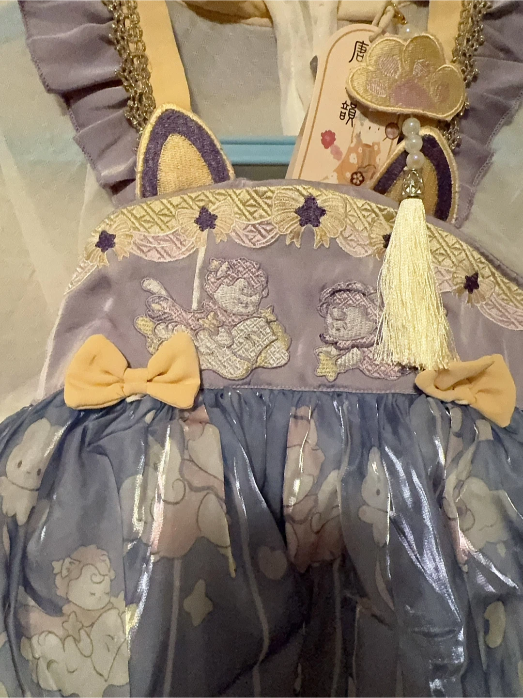 Tulip Style Dress with Cloud & Bunny Print Toddler size 6-7T - photo 2