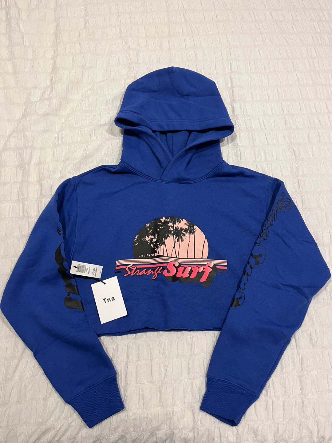 New w/ tags Aritzia Tna Cropped Hoodie - Blue - Size Small