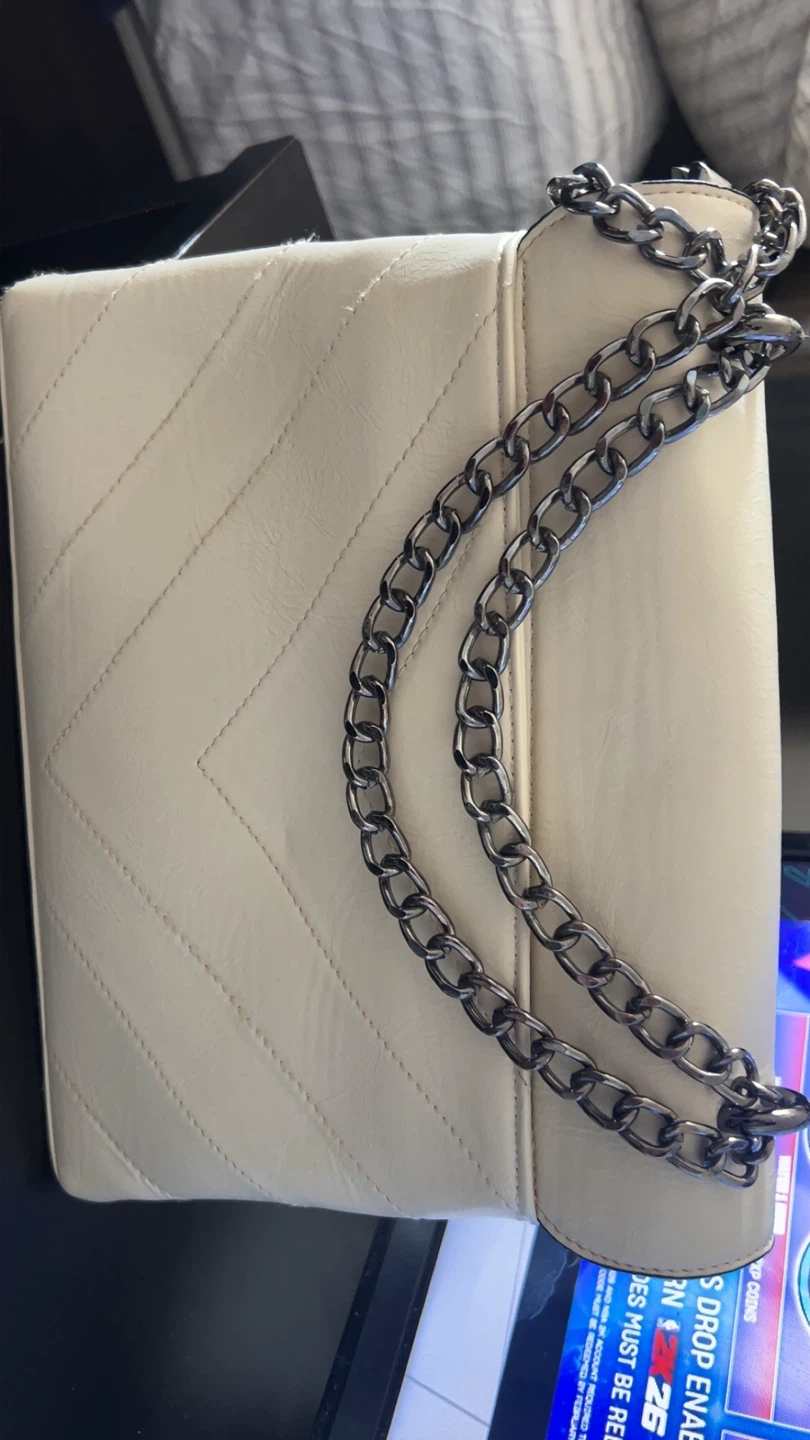 Cream Quilted Shoulder Bag - photo 4