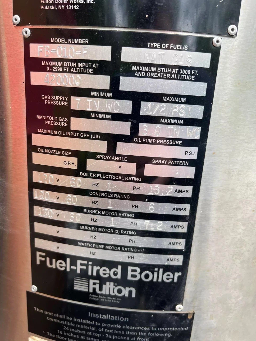 Fulton Fuel-Fired Steam Boiler - photo 5