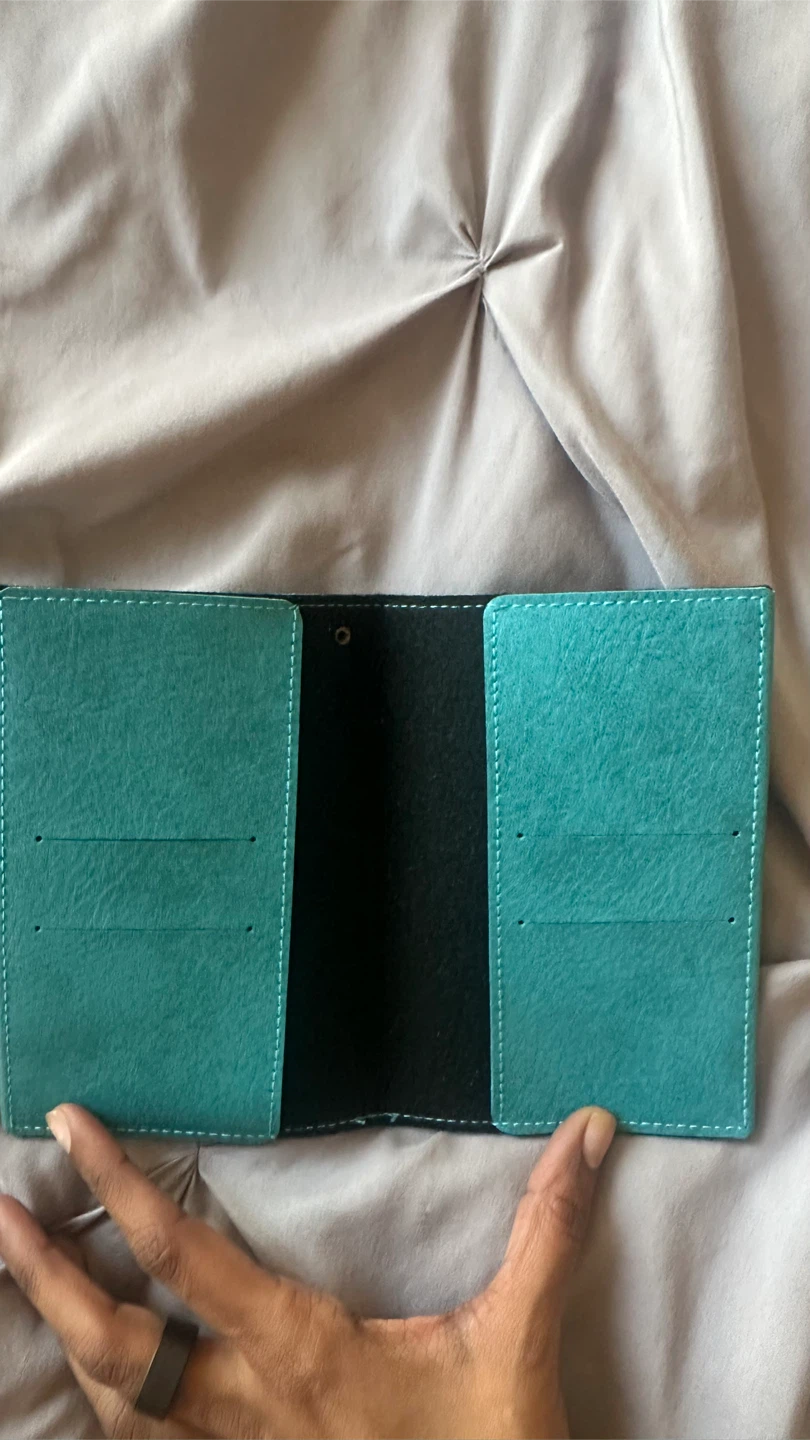 Teal Passport Holder with Airplane and 'N' Charm - photo 2