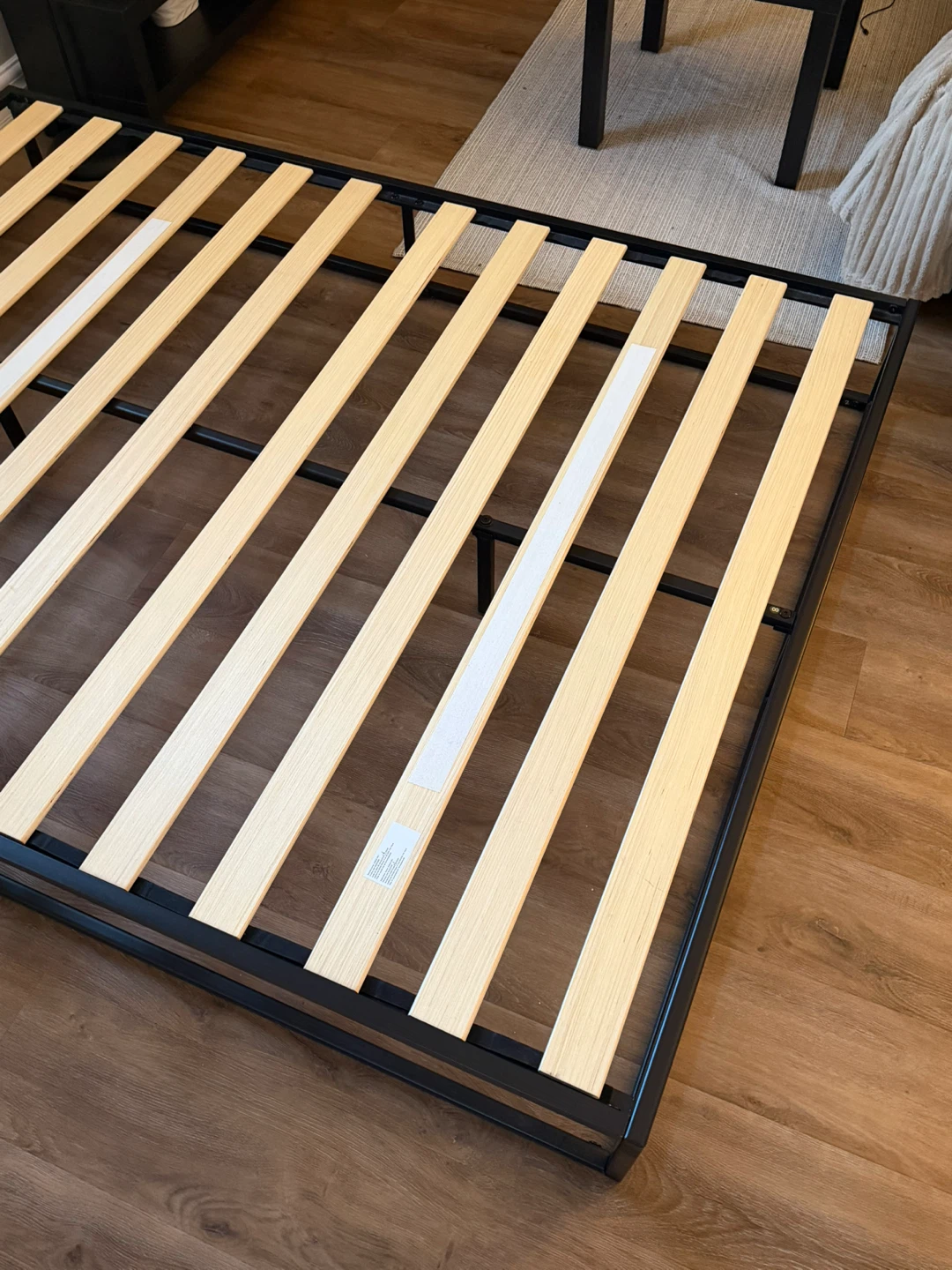Queen Metal Bed Frame with Wooden Slats - photo 2