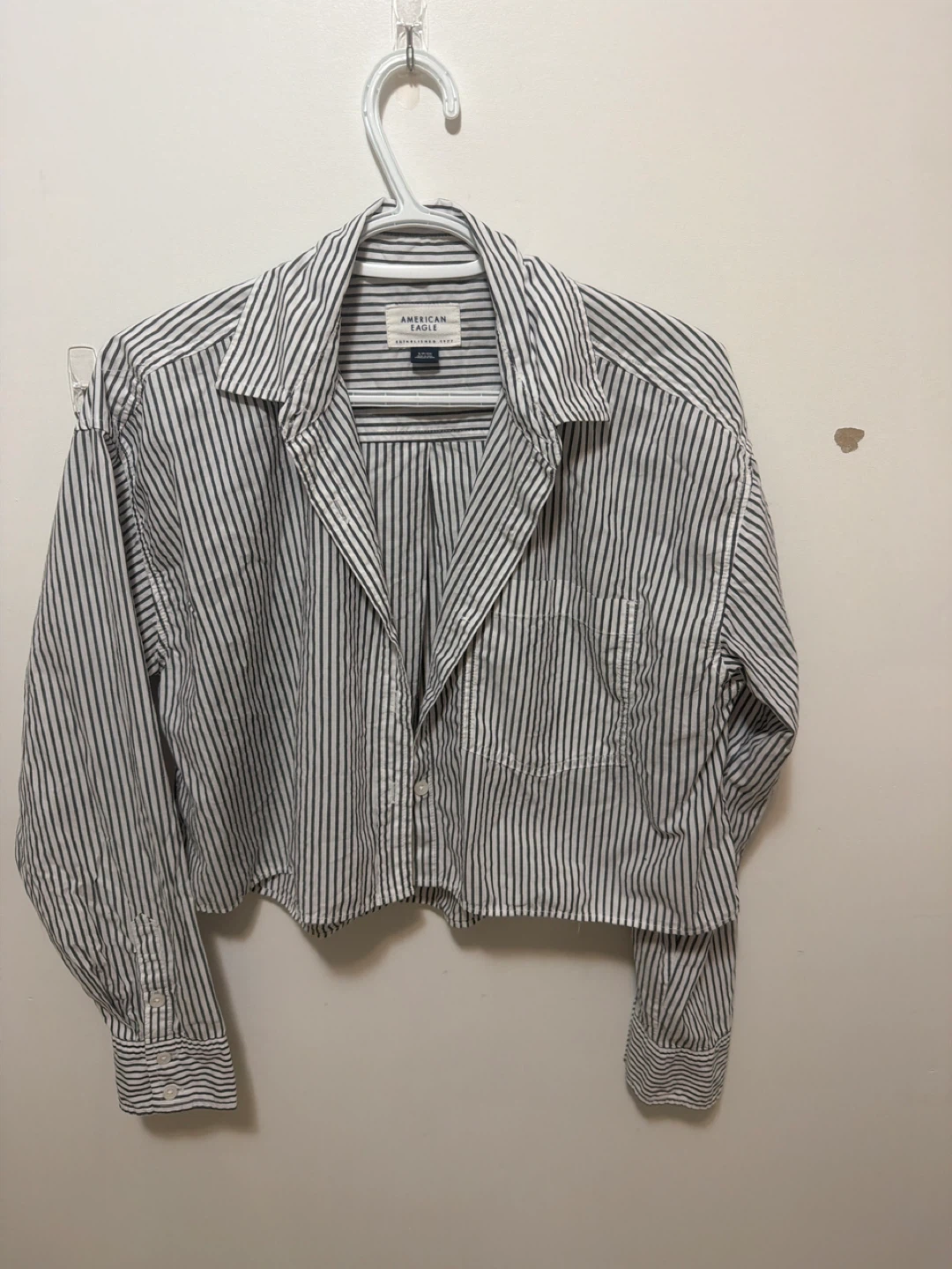 American Eagle Striped Button-Up Shirt - Size S