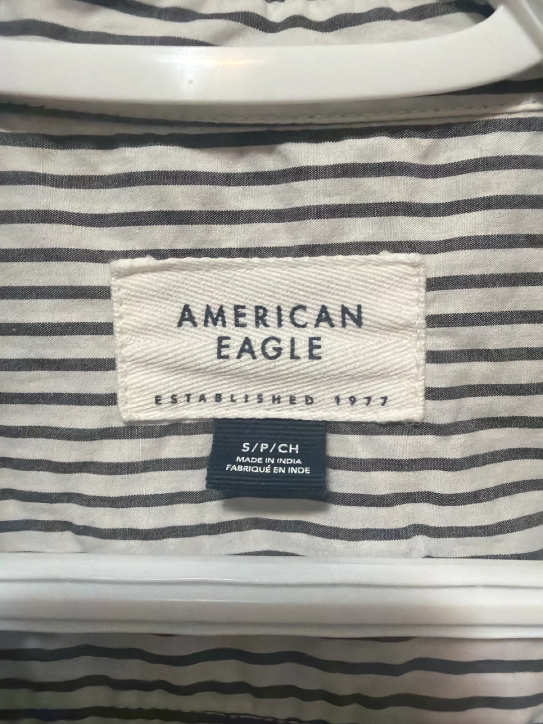 American Eagle Striped Button-Up Shirt - Size S - photo 3