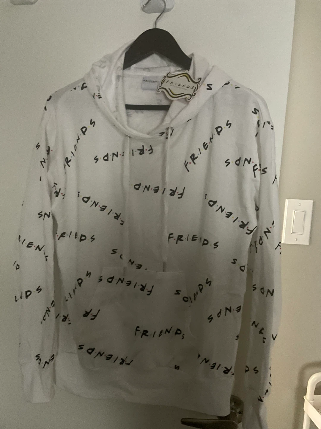 White Friends All-Over Print Hoodie