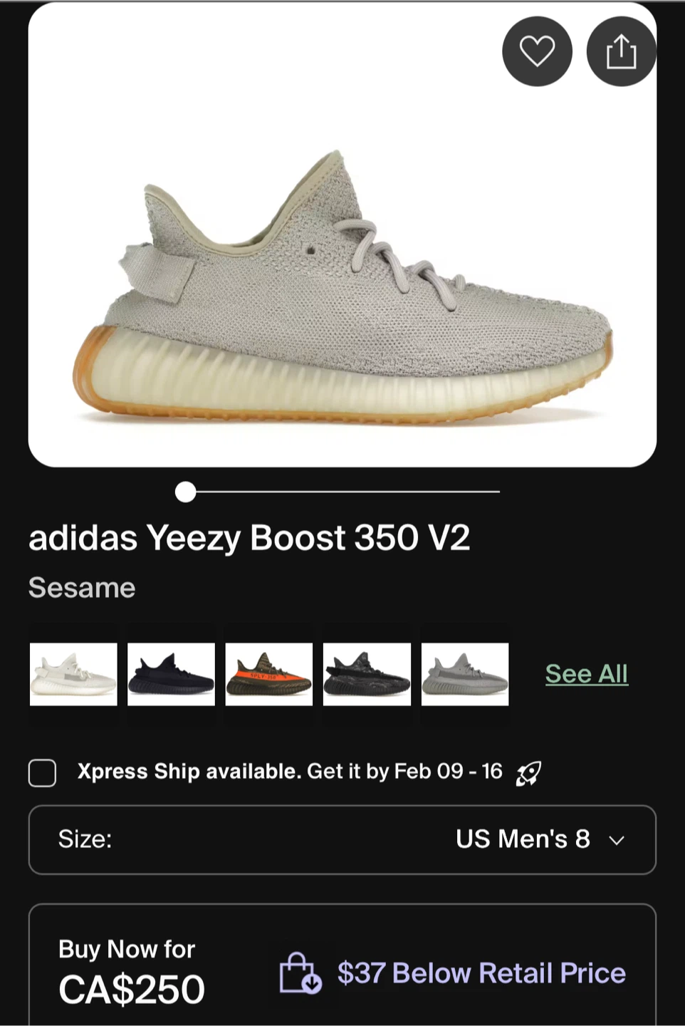 Adidas Yeezy Boost 350 V2 Sesame - photo 4