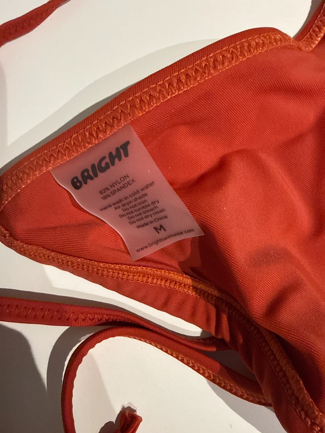 BRIGHT Red Triangle Bikini Set Size M - photo 3