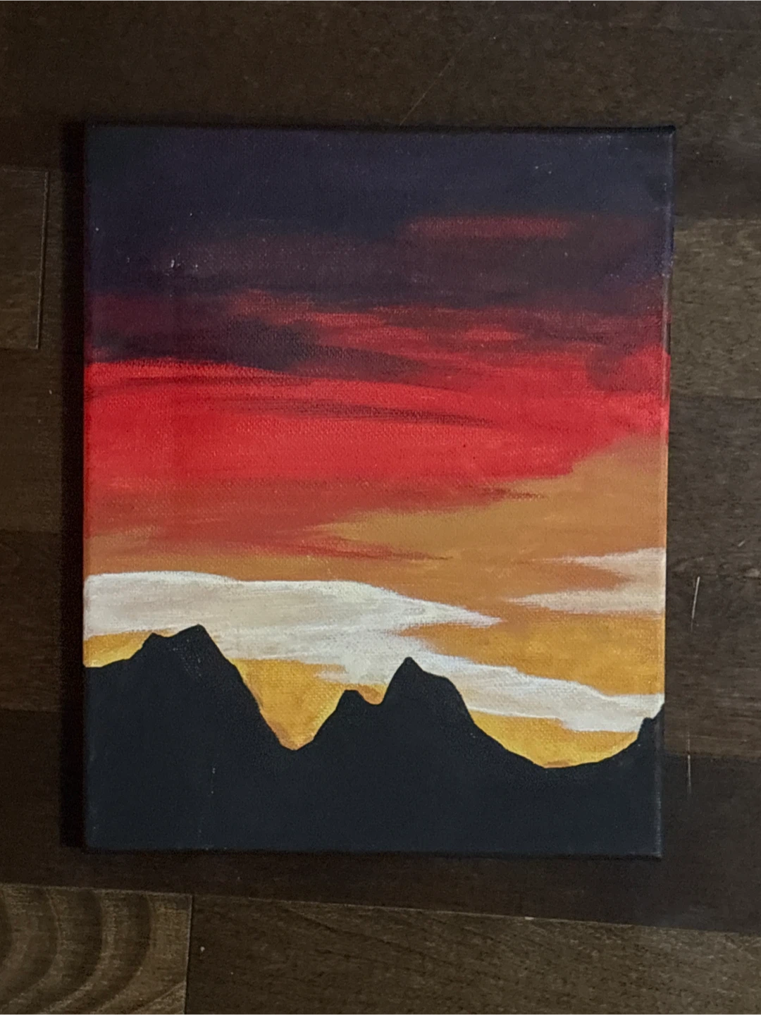 Sunset Mountain Landscape Painting