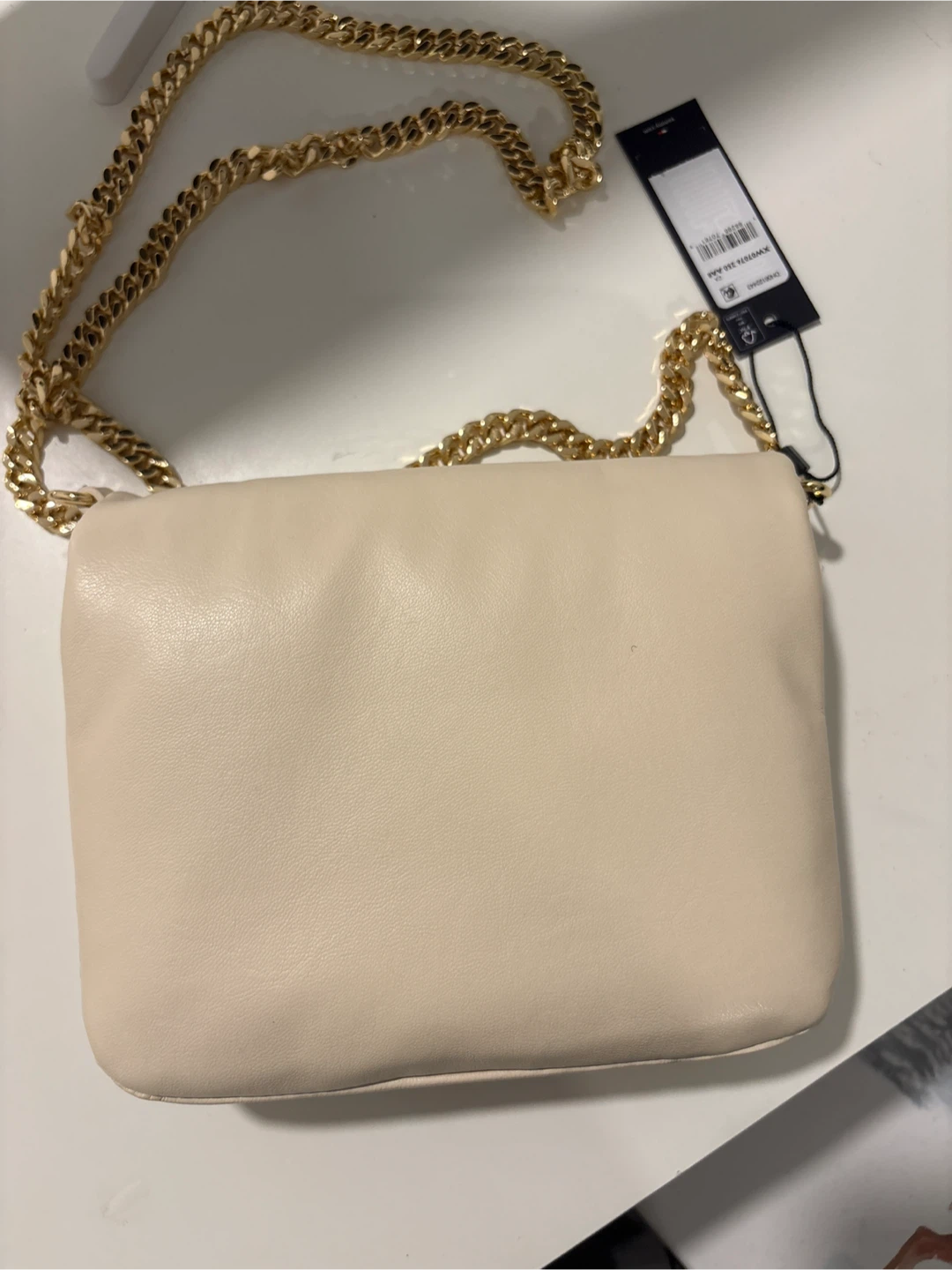 Tommy Hilfiger Cream Shoulder Bag with Gold Chain - photo 2