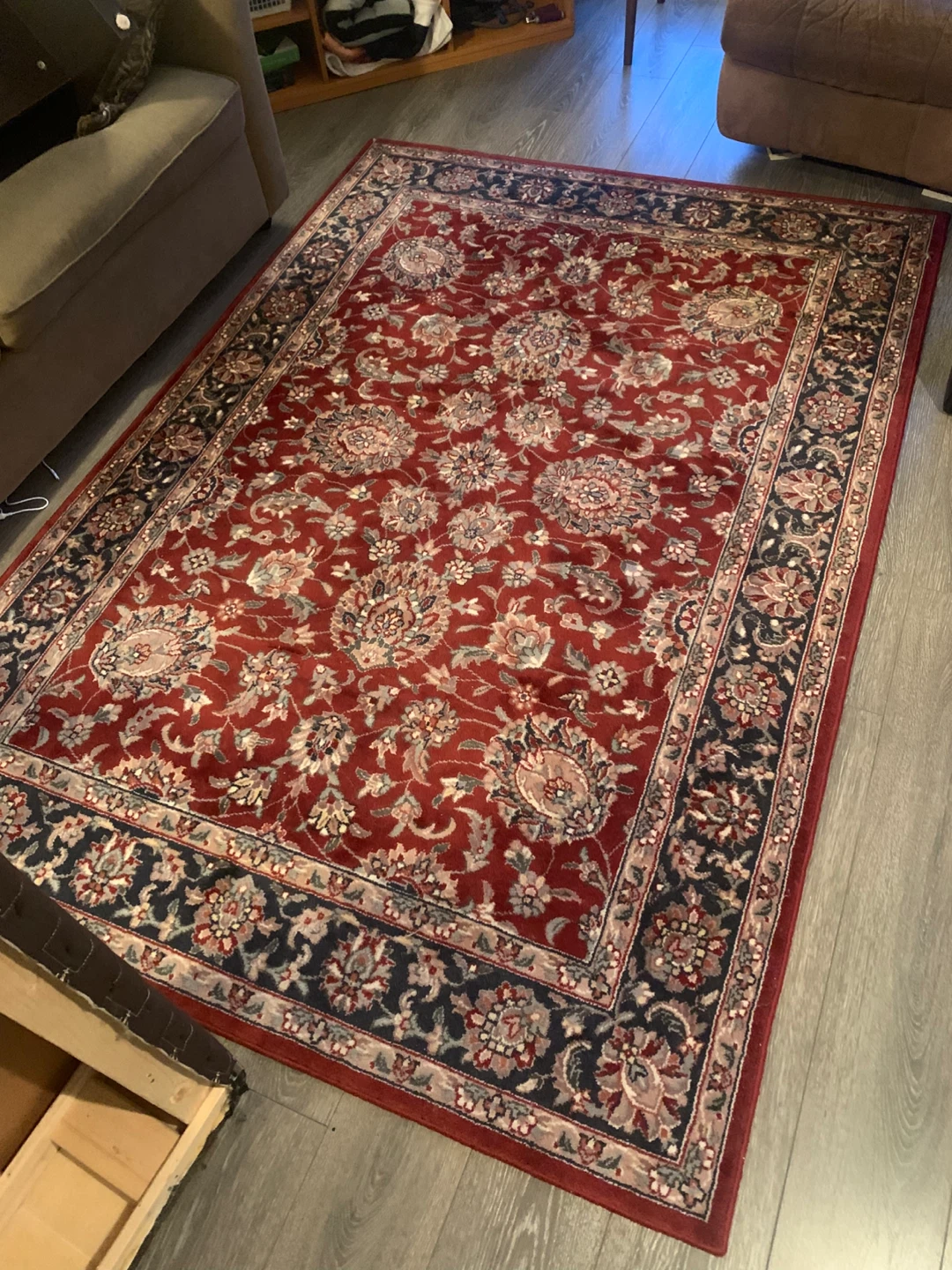 Red Patterned Area Rug