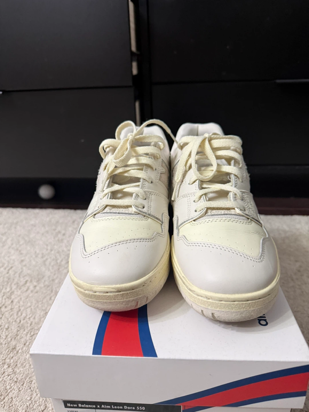 New Balance x Aimé Leon Dore 550 Cream Sneakers