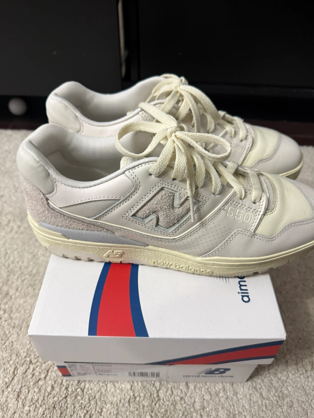 New Balance x Aimé Leon Dore 550 Cream Sneakers - photo 4