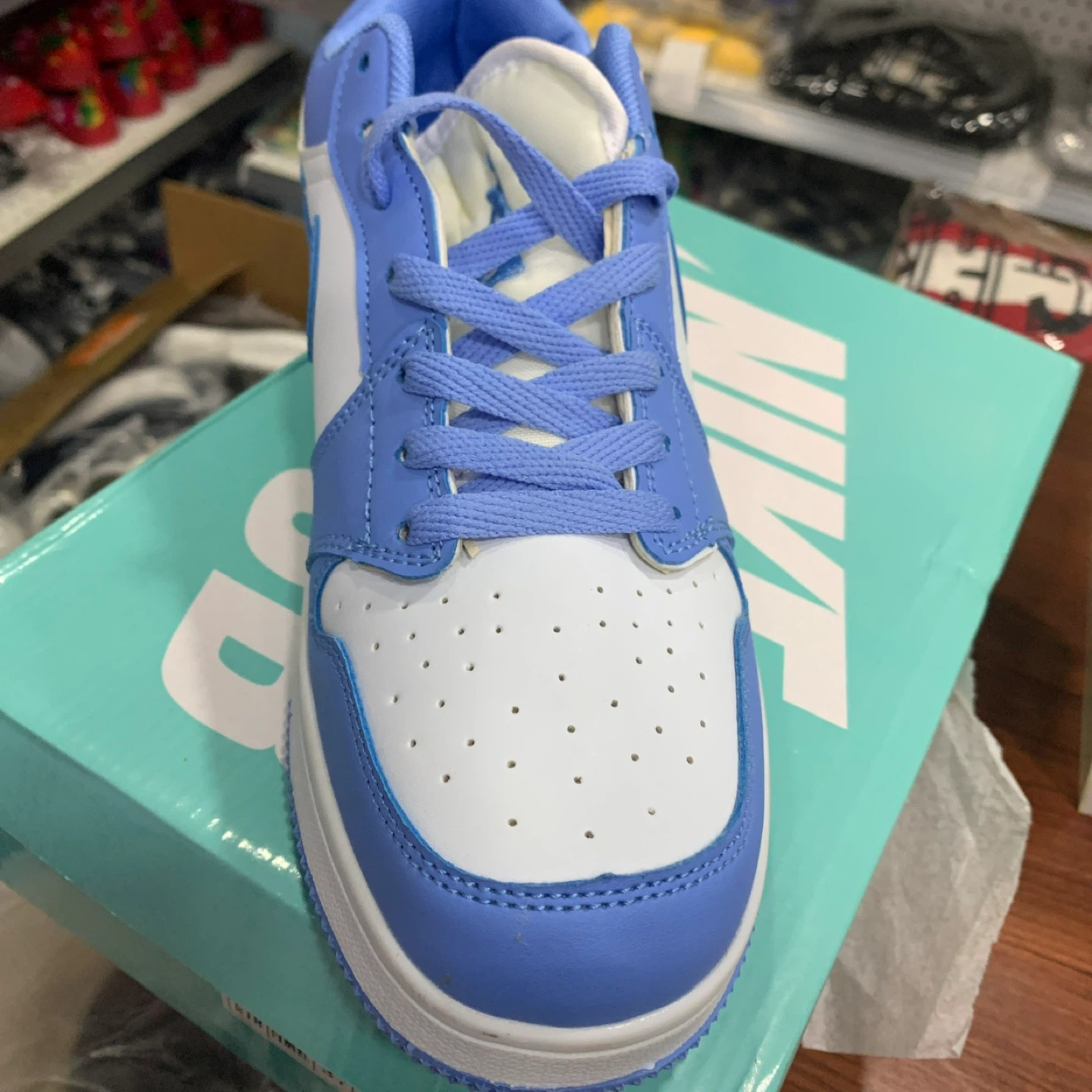 Nike Air Jordan 1 Low SE - White/University Blue - Size 9.5 - photo 2