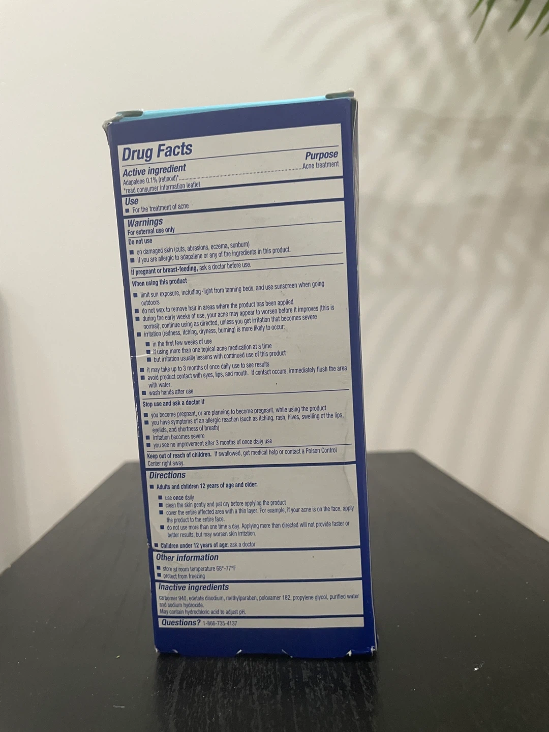 Differin Gel Adapalene Gel 0.1% Acne Treatment 0.5 oz - photo 2