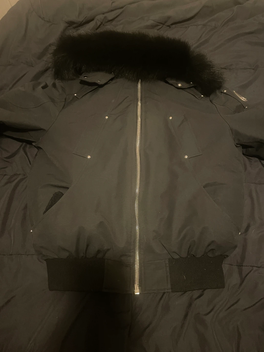 Moose Knuckles Black Down Filled Jacket