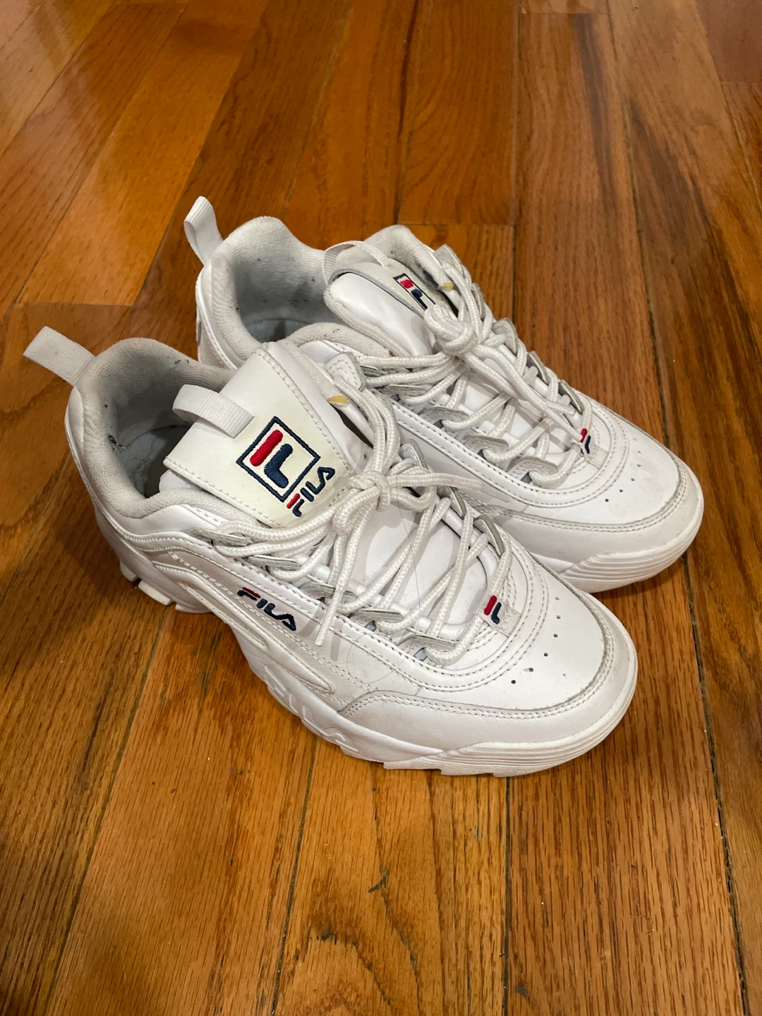 White Fila Disruptor Sneakers