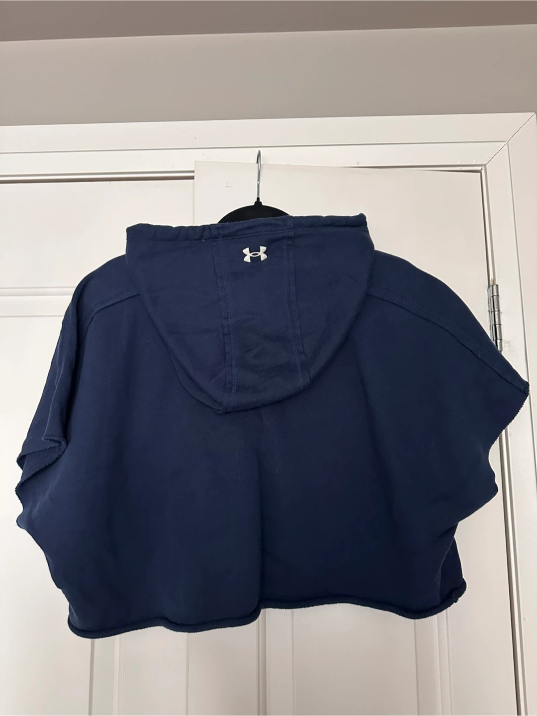 Under Armour Project Rock Navy Blue Cropped Hoodie - Medium - photo 2