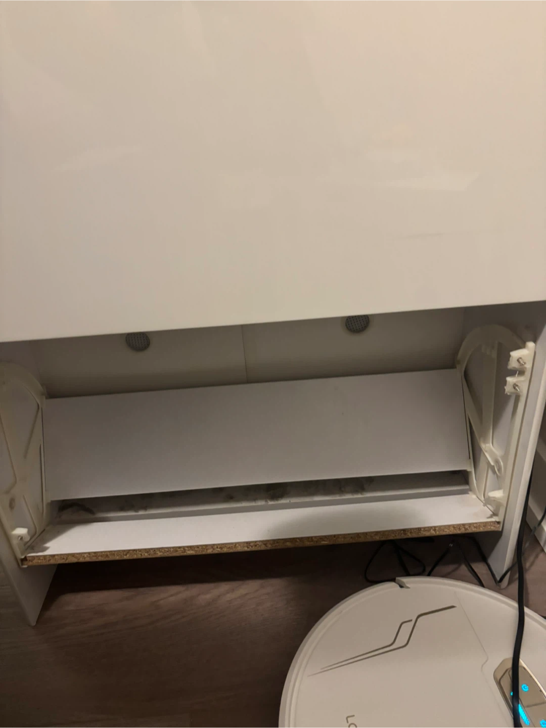 White 2-Tier Shoe Cabinet with Glass Top - photo 3