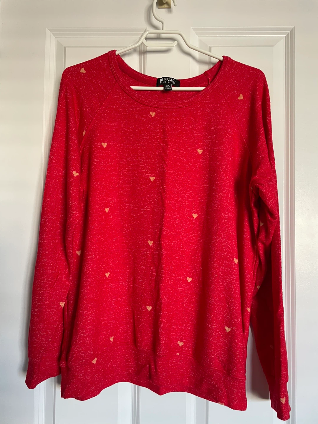 Buffalo David Bitton Red Heart Print Sweatshirt - L/G