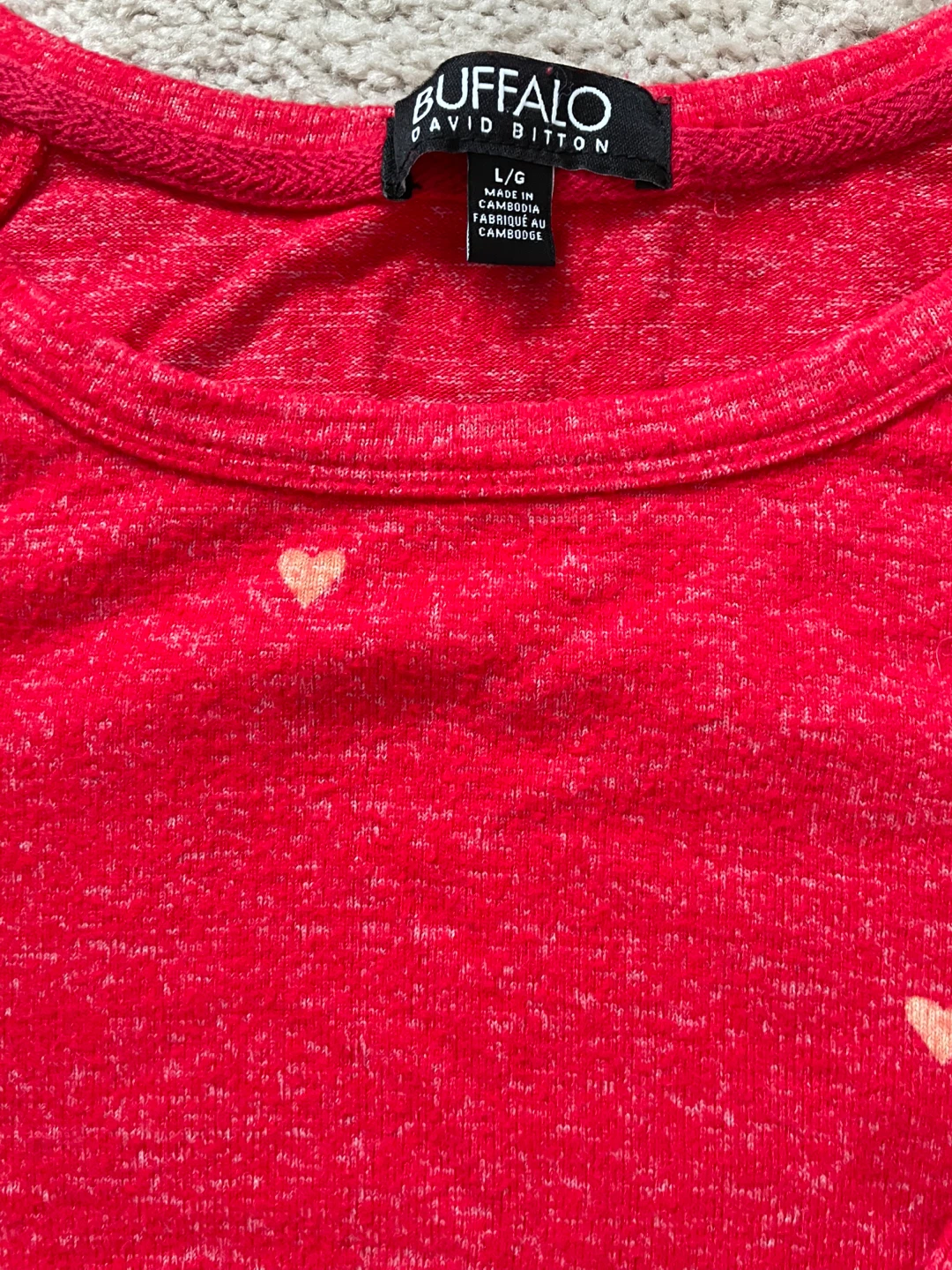 Buffalo David Bitton Red Heart Print Sweatshirt - L/G - photo 3
