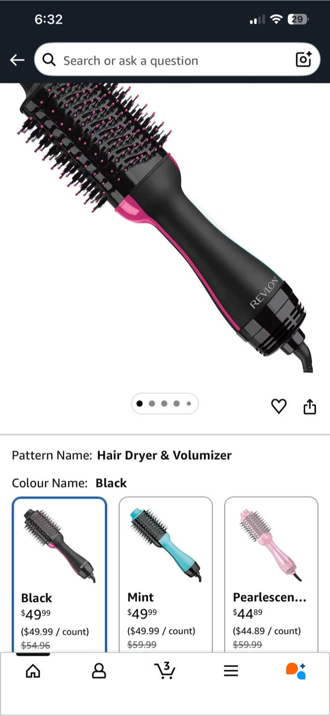 Revlon One-Step Hair Dryer and Volumizer - Black - photo 2