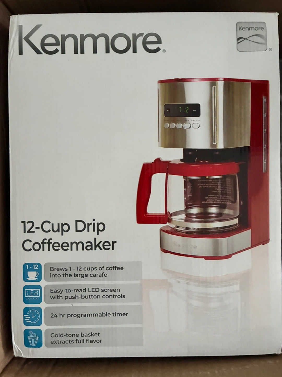 Kenmore 12-Cup Drip Coffeemaker - Red