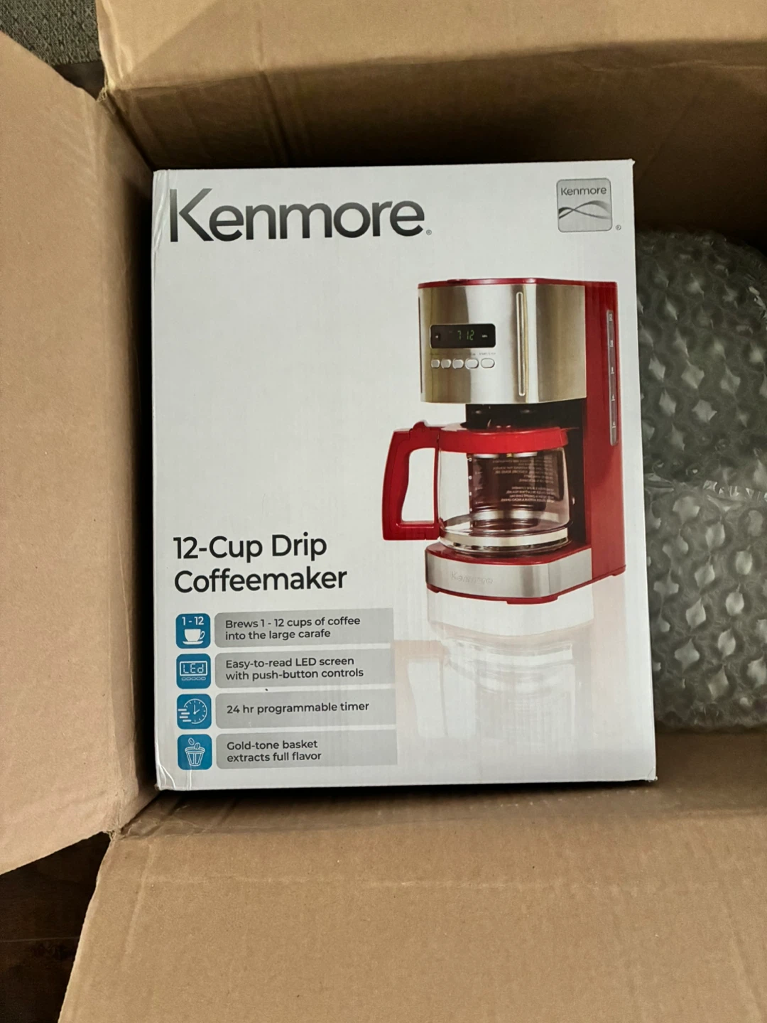 Kenmore 12-Cup Drip Coffeemaker - Red - photo 2