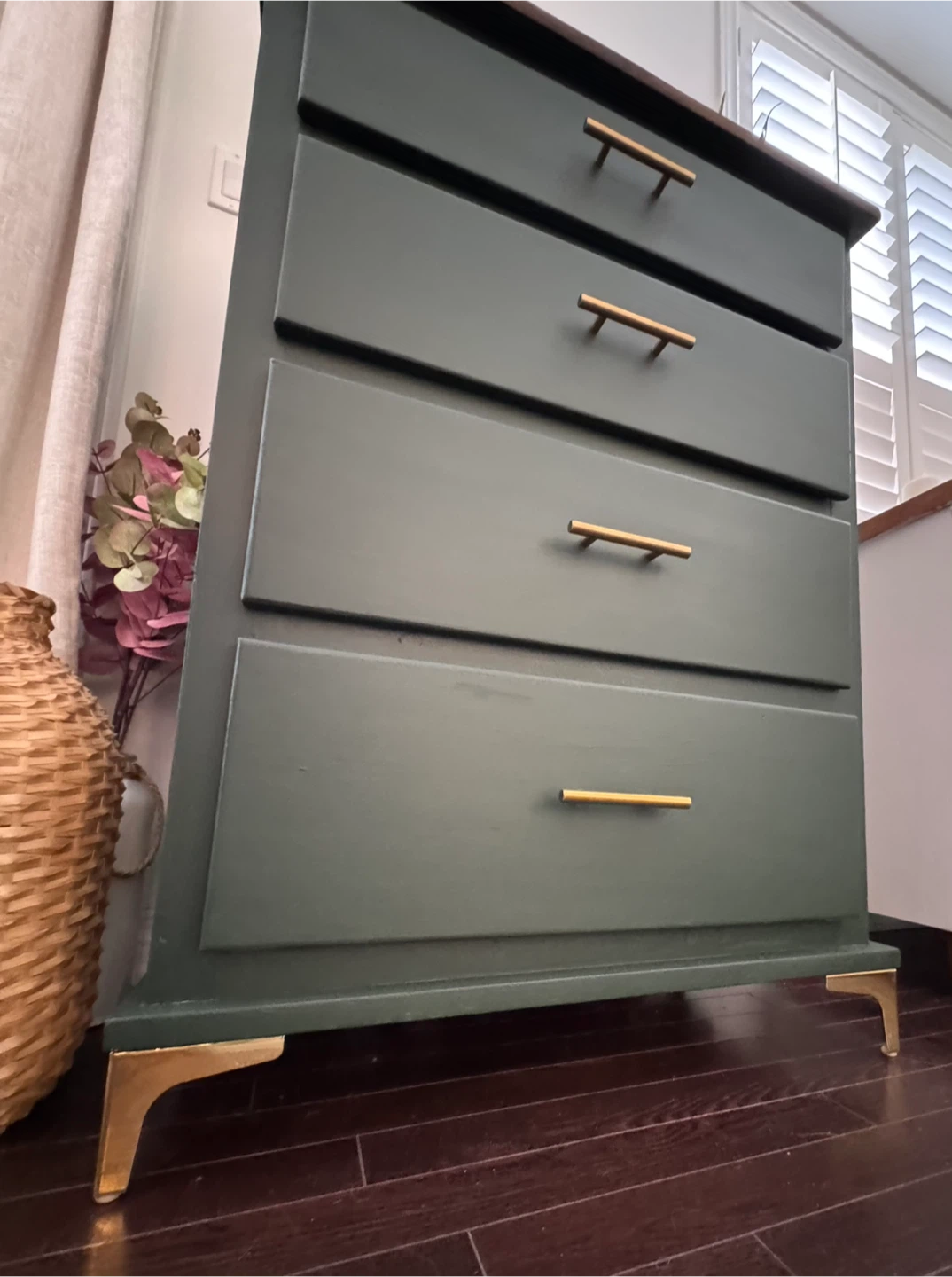 Modern Green Solid Wood Dresser - photo 2