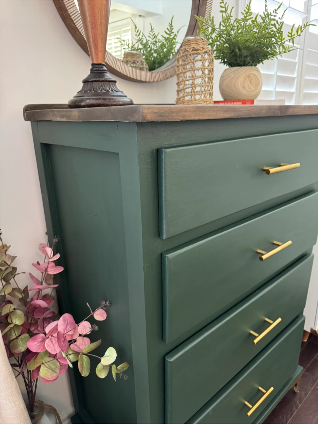 Modern Green Solid Wood Dresser - photo 3