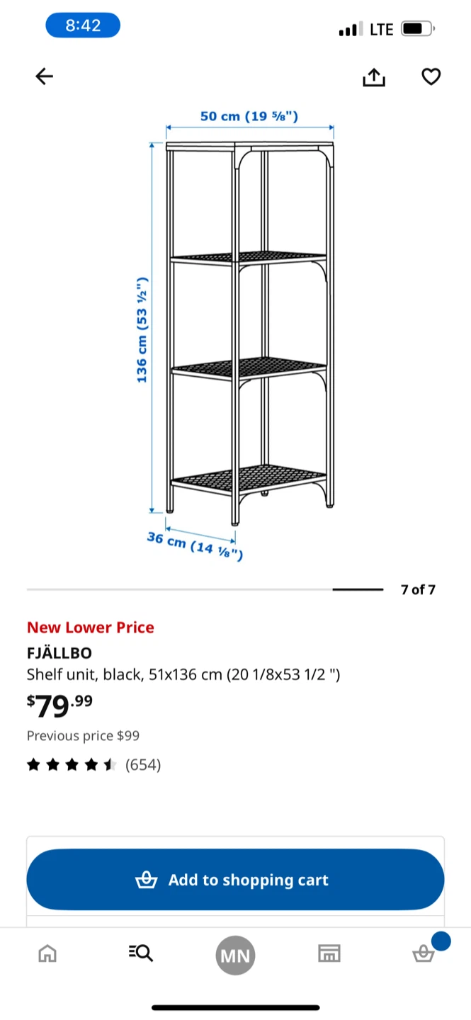 IKEA FJÄLLBO Shelf Unit - Black - photo 2