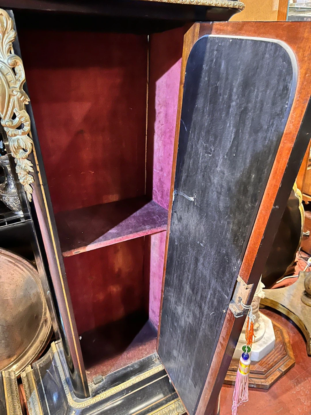 Pair of Hardstone, Gilted Bronze, Marquetry and Ebonised Wood - photo 2