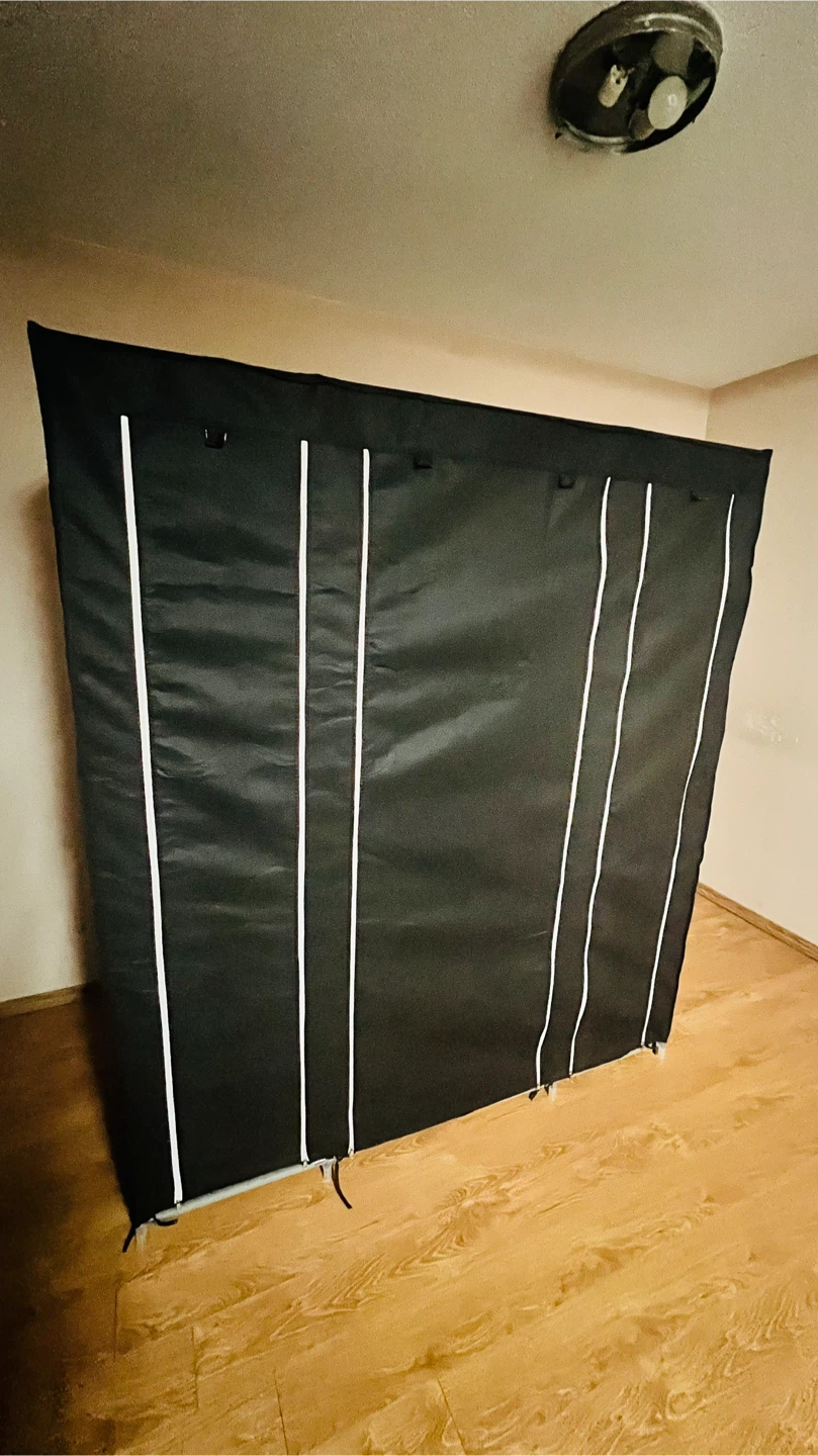 Black Portable Wardrobe Closet - photo 2