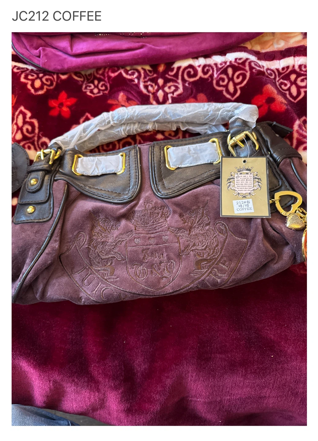 Juicy Couture Pink Velour Shoulder Bag - photo 5