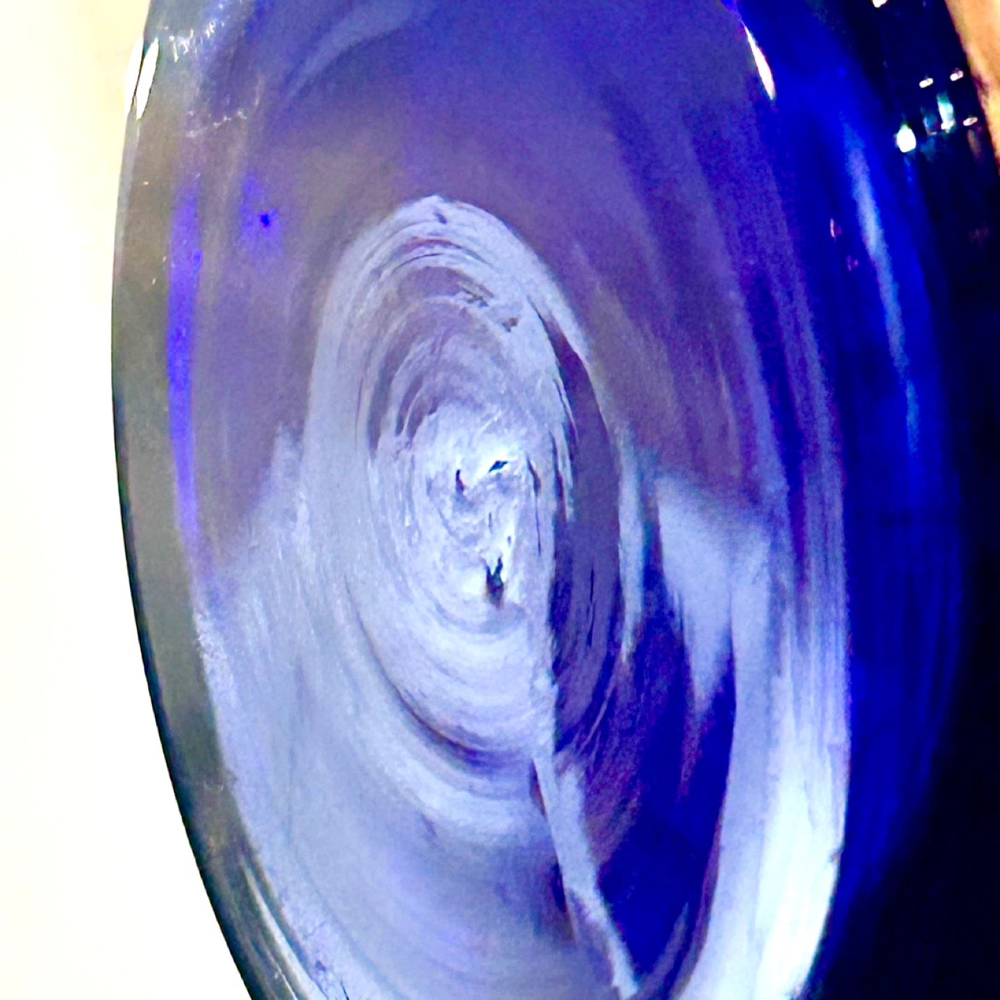 Cobalt Blue Gilt Glass Vase, Hand-Painted Enamel - photo 5