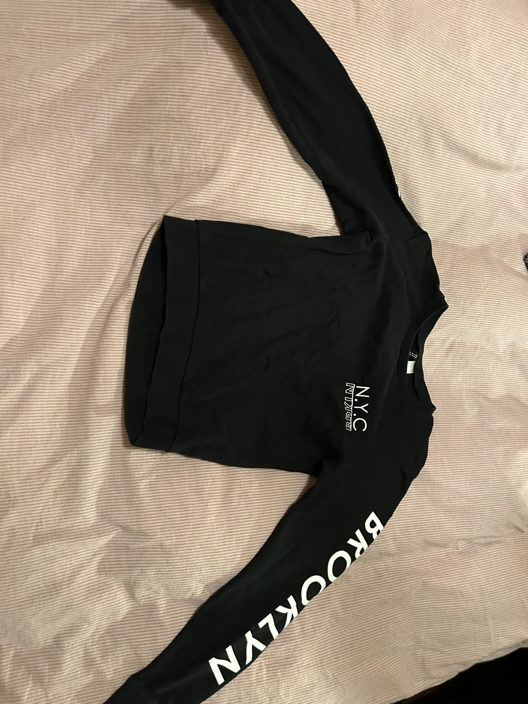 H&M Black Long Sleeve N.Y.C. Brooklyn Sweatshirt