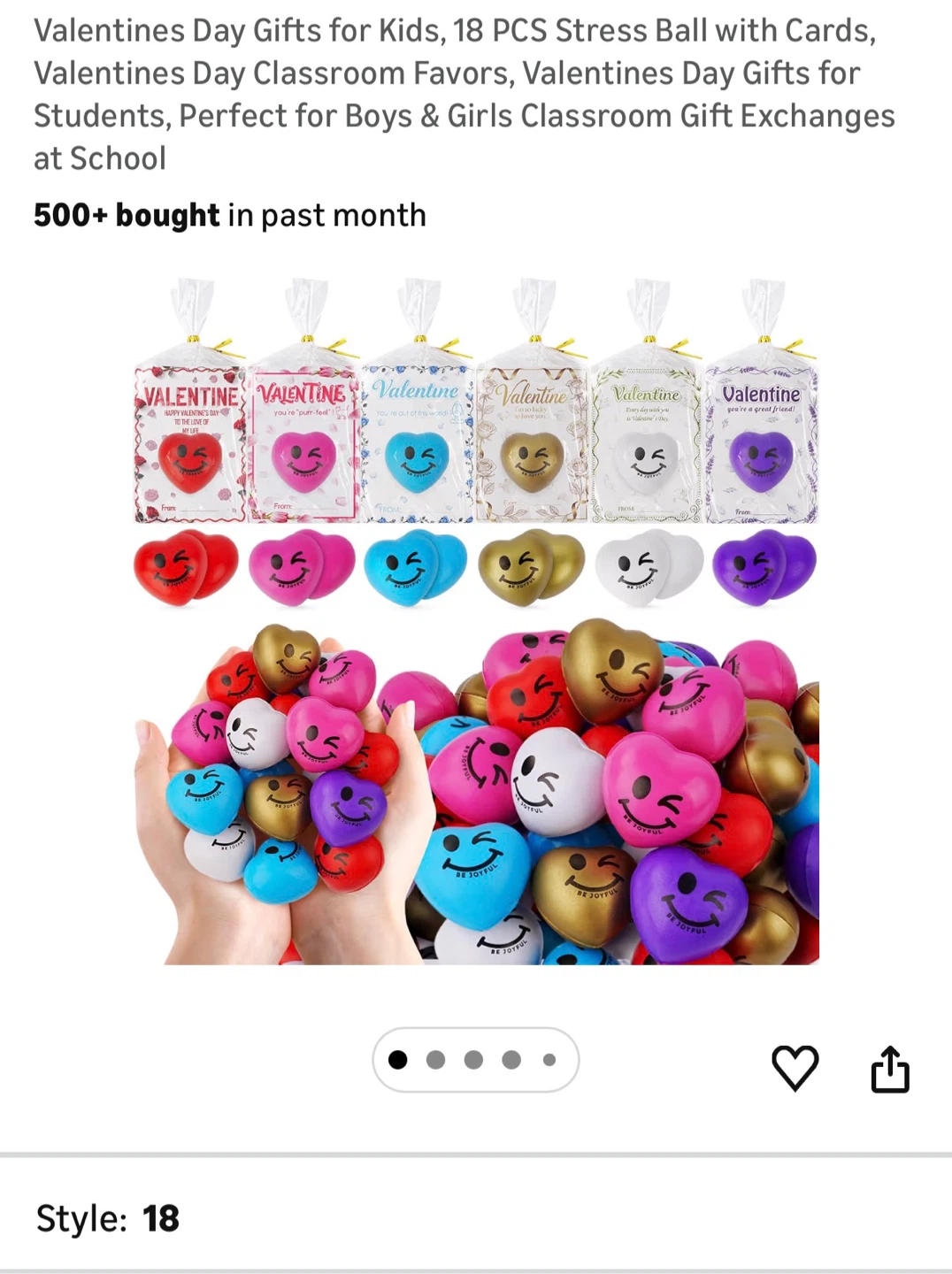 Brand New 18 PCS Valentine's Day Stress Balls and Gift Cards