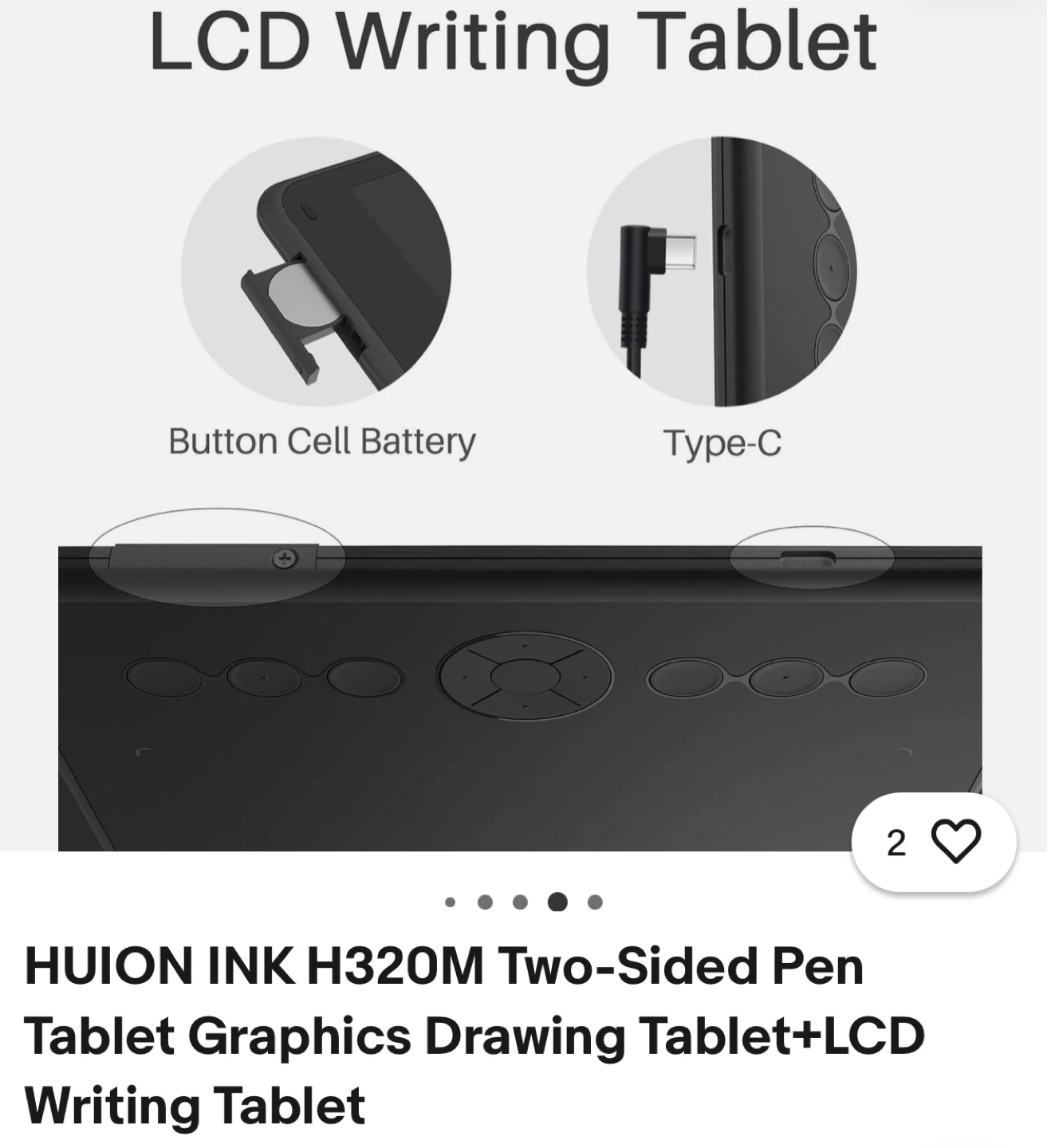 HUION INK H320M Graphics Drawing Tablet + LCD Writing Tablet - photo 5