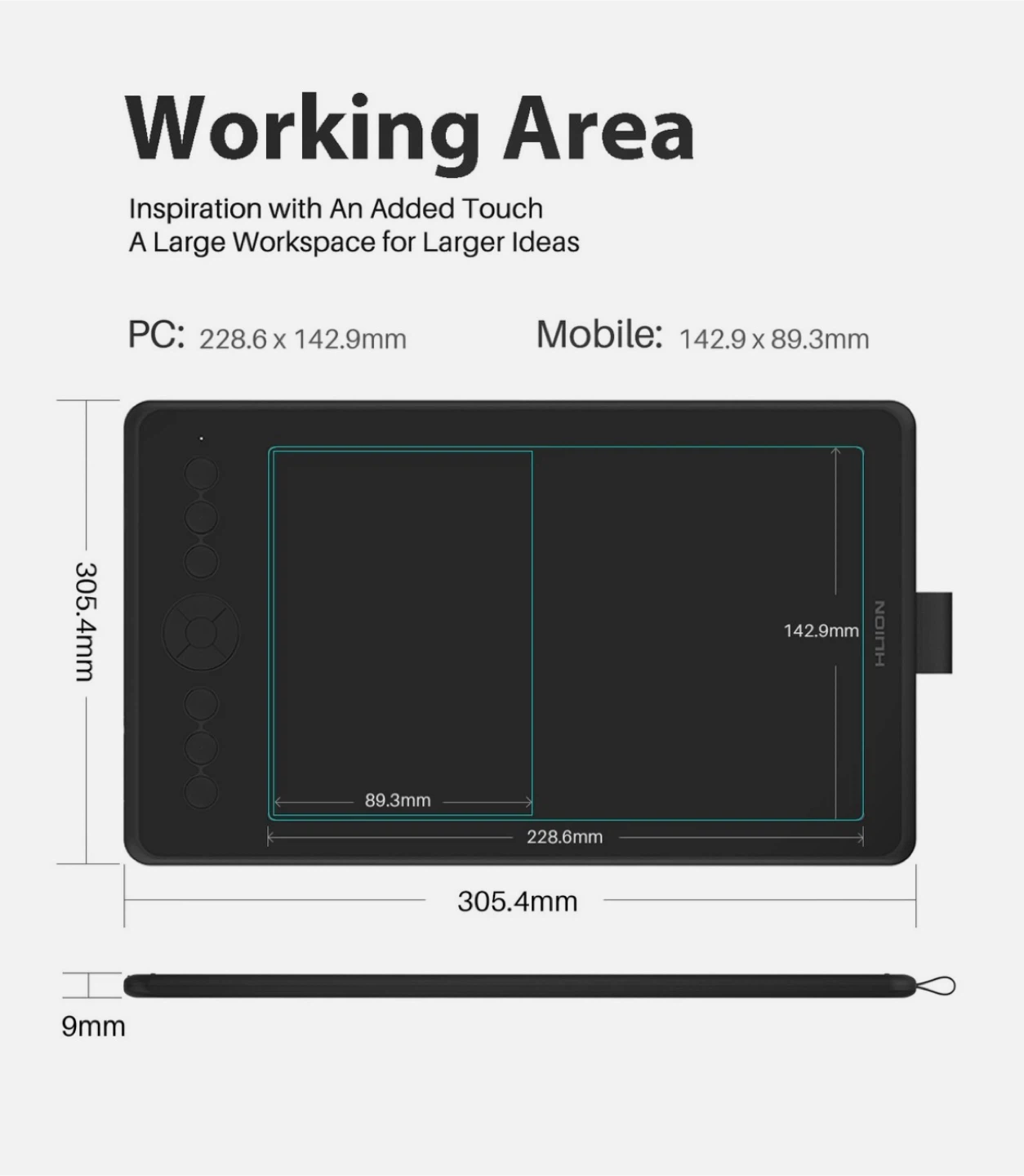 HUION INK H320M Graphics Drawing Tablet + LCD Writing Tablet - photo 2